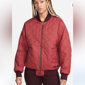 Nike road to wellness bomber jacket reversible quilted